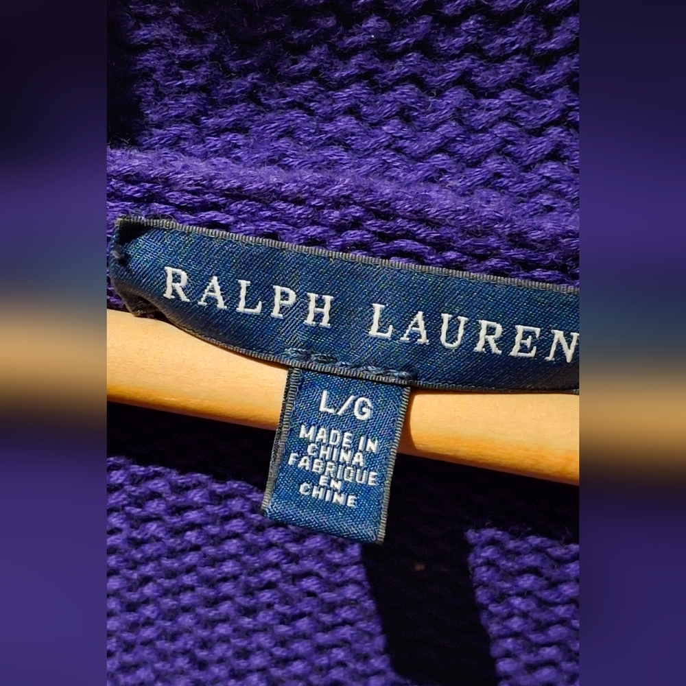Ralph Lauren Purple Long Sleeve Pullover Sweater